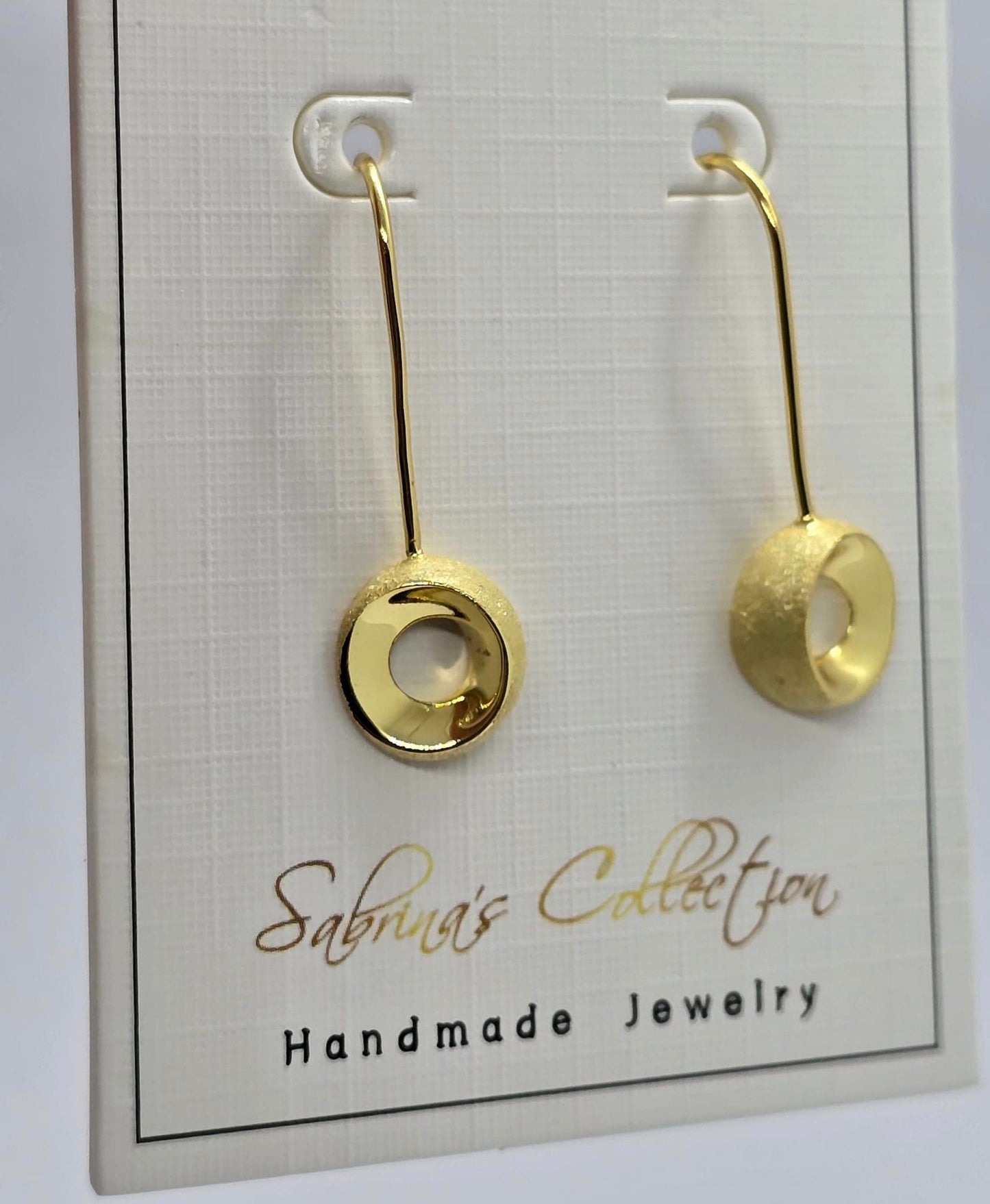 Sabrina`s Collection | Minimalism Semicirle Drop Earrings