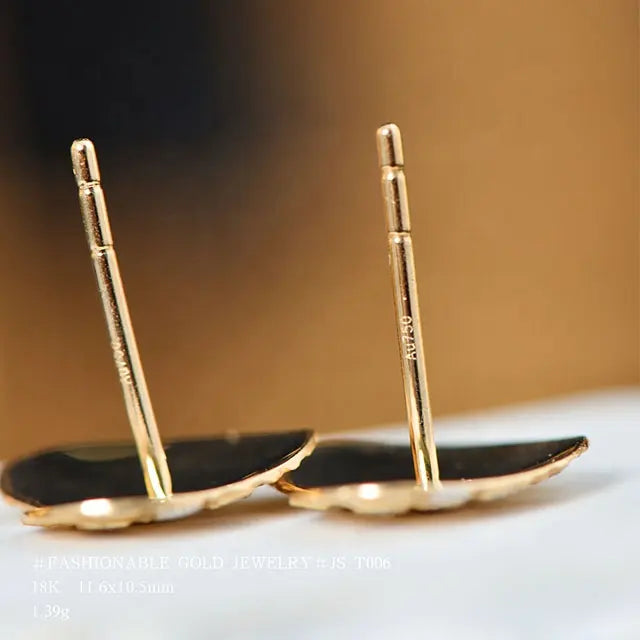 Sabrina`s Collection | 18K Gold Heart Stud Earrings