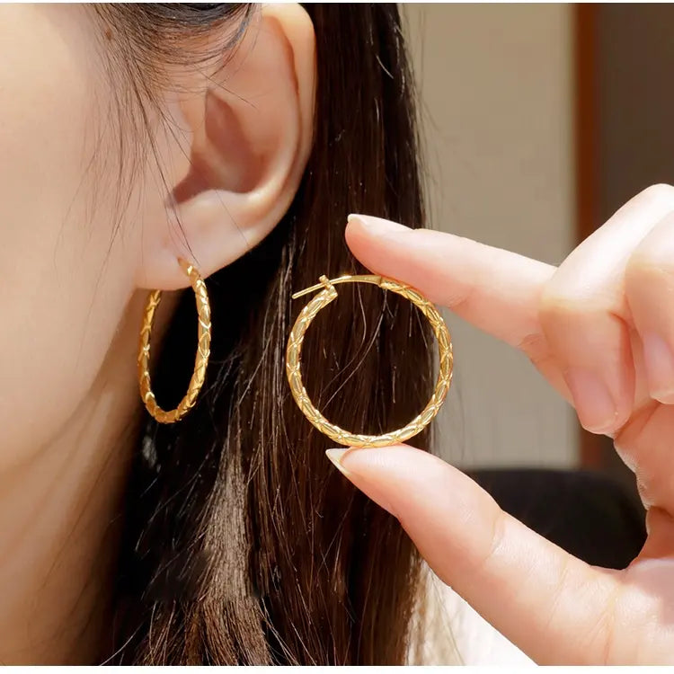Sabrina`s Collection | 18K Gold Big Circle Earrings