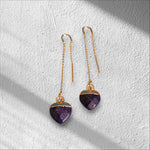 Sabrina`s Collection | Natural Faceted Stone Earrings