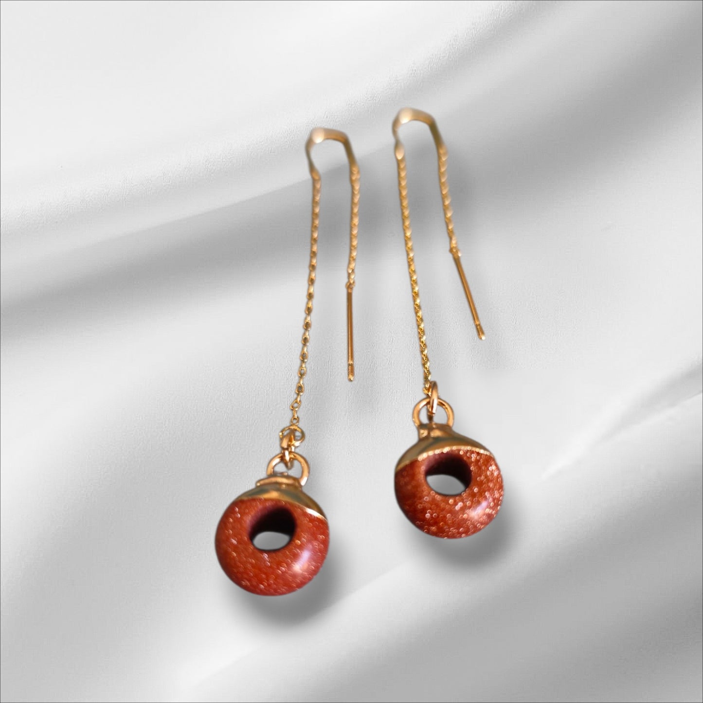 Sabrina`s Collection | Natural Round Stone Earrings