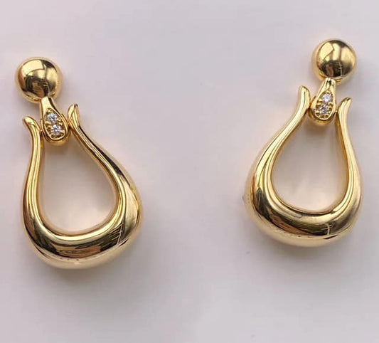 Sabrina`s Collection | 18K Gold Diamond Earrings