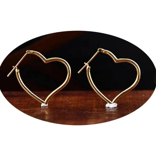 Sabrina`s Collection | 18K Gold Heart Earrings