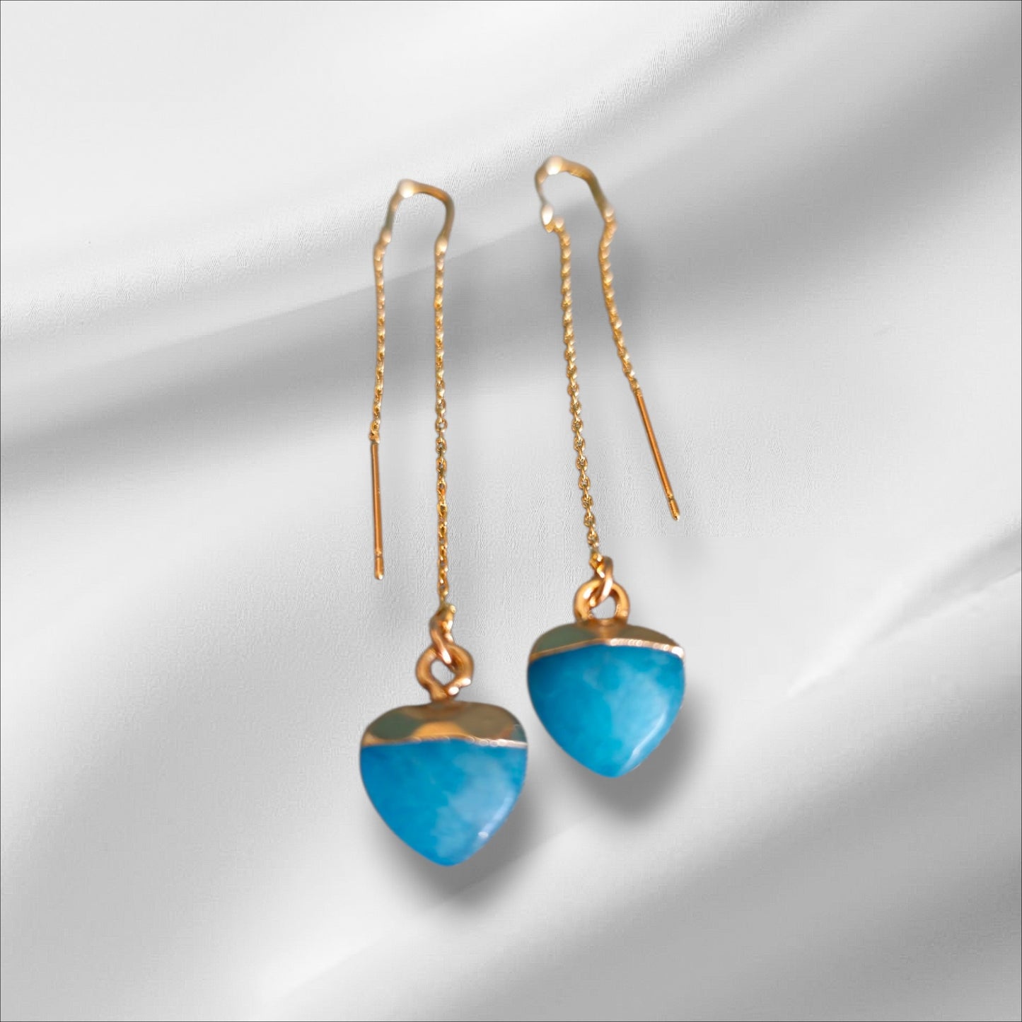 Sabrina`s Collectiona`s Collection | Chalcedony Heart Earrings