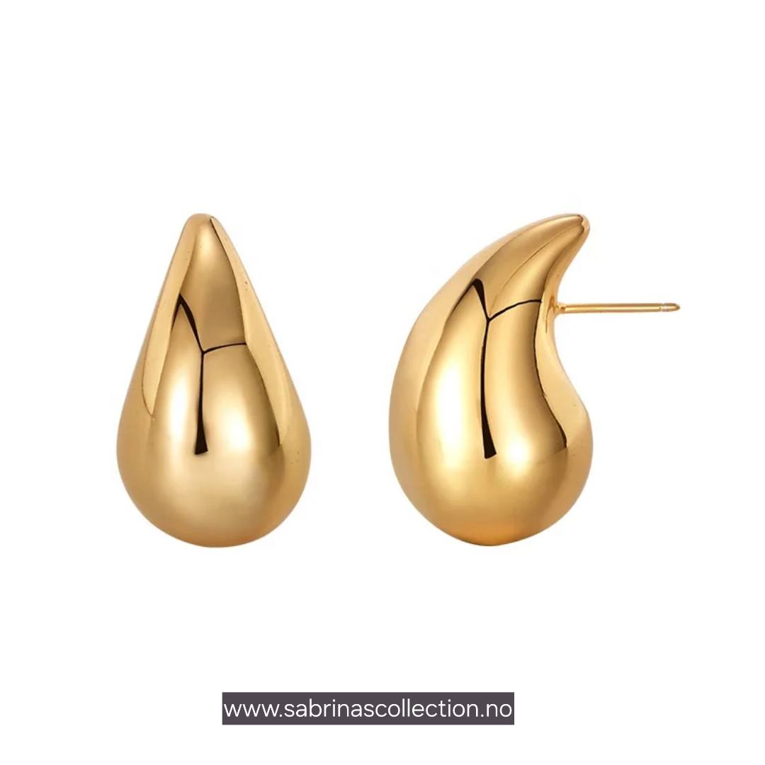 Sabrina`s Collection |  Gold Big Teardrop Earrings