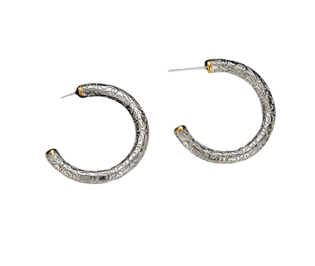 Sabrina`s Collection | Grass Pattern Large Stud  Earrings