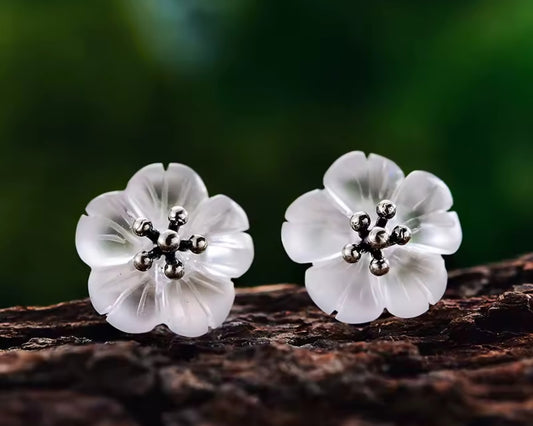 Sabrina`s Collection | Crystal Flower Stud  Earrings