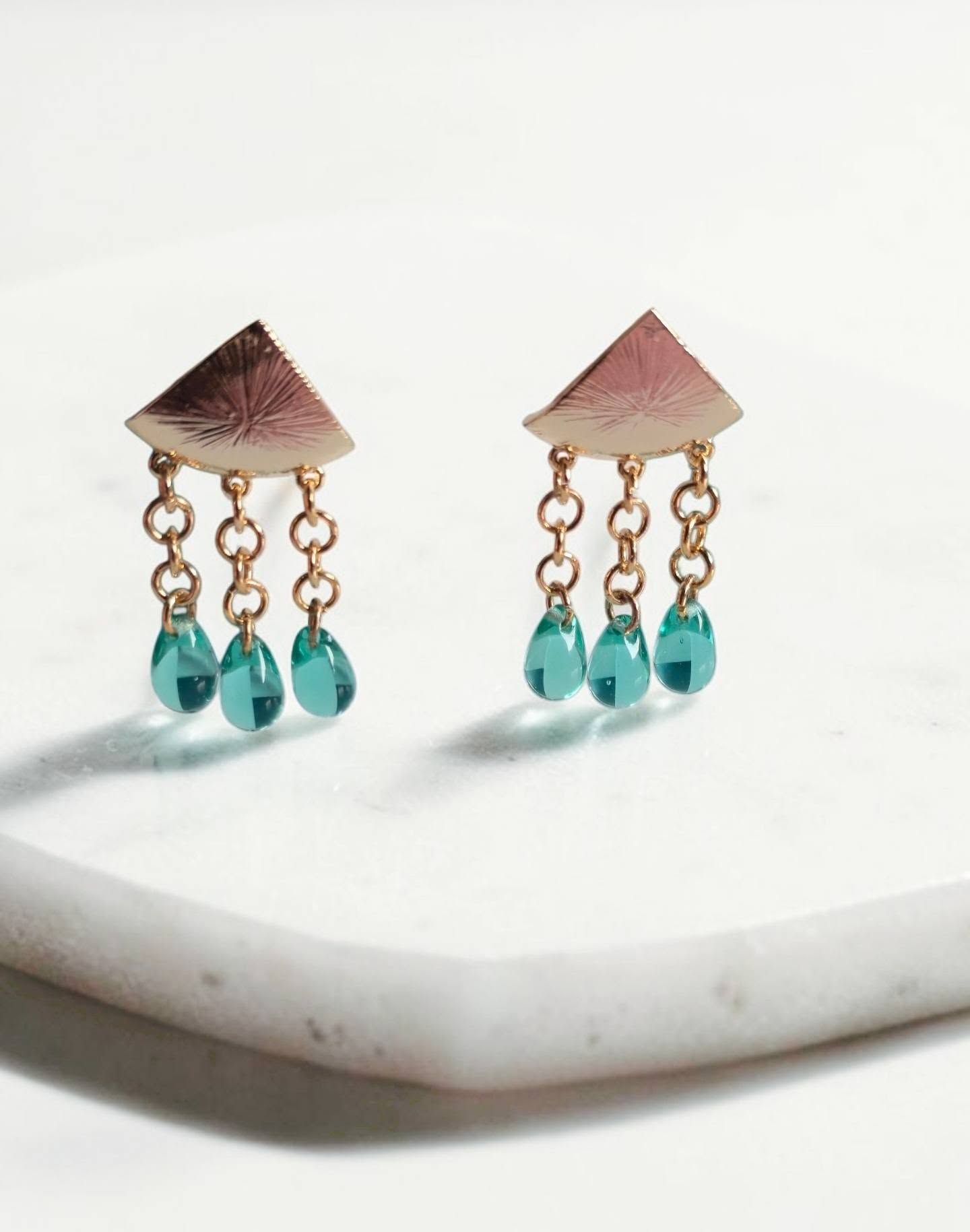 Sabrina`s Collection | Dangle glass Earrings