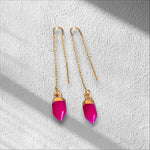 Sabrina`s Collection | Natural Stone Red Chalcedony  Earrings