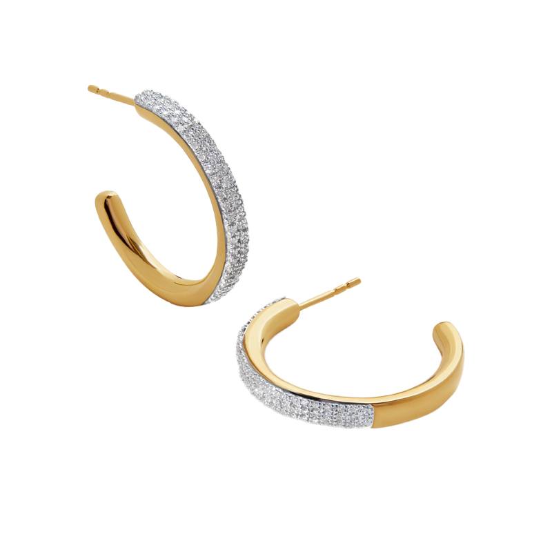 Sabrina`s Collection | Beautiful  Large Gold  Stud Earrings