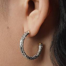 Sabrina`s Collection | Grass Pattern Large Stud  Earrings