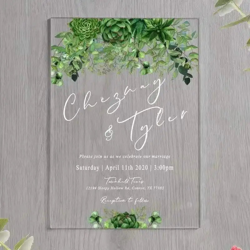 Acrylic Wedding Cards  Invitations Design